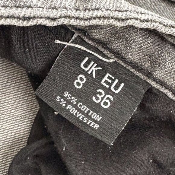 Pretty Little Thing Womens Grey High Waist Mom Jeans 90s Style Size 4 - Picture 5 of 6